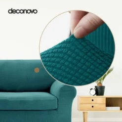 Deconovo Copridivano In Elastico Universale Con Bassetti 2 Posti - Turchese -Negozio al dettaglio VIDAXL || HOMCOM || Songmics 59937615 4