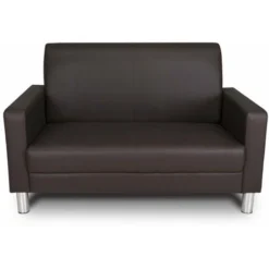 Divano 2 Posti In Ecopelle Mod. Charlie Colore: Testa Di Moro