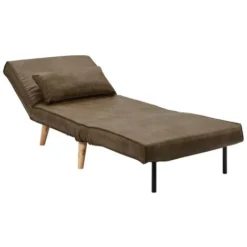 Poltrona Letto In Microfibra Invecchiata Marrone - POSIO -Negozio al dettaglio VIDAXL || HOMCOM || Songmics 60149447 4