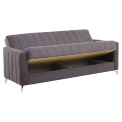 Divano Letto Tre Posti 210X69 Cm Keros Colore Grigio Scuro Grigio Scuro -Negozio al dettaglio VIDAXL || HOMCOM || Songmics 60221673 3