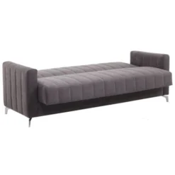 Divano Letto Tre Posti 210X69 Cm Keros Colore Grigio Scuro Grigio Scuro -Negozio al dettaglio VIDAXL || HOMCOM || Songmics 60221673 4