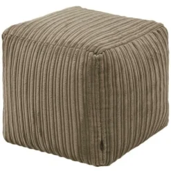Loft 25 Pouf A Forma Quadrata, Sgabello Poggiapiedi, Pouf Per Soggiorno, Poggiapiedi Ottomano, Moka