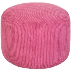 Loft 25 Pouf A Forma Rotonda, Sgabello Poggiapiedi, Pouf Per Soggiorno, Poggiapiedi Ottomano, Rosa