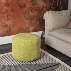 Loft 25 Pouf A Forma Rotonda, Sgabello Poggiapiedi, Pouf Per Soggiorno, Poggiapiedi Ottomano, Lime -Negozio al dettaglio VIDAXL || HOMCOM || Songmics 60310796 4