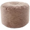 Loft 25 Pouf A Forma Rotonda, Sgabello Poggiapiedi, Pouf Per Soggiorno, Poggiapiedi Ottomano, Moka