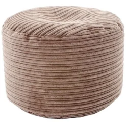 Loft 25 Pouf A Forma Rotonda, Sgabello Poggiapiedi, Pouf Per Soggiorno, Poggiapiedi Ottomano, Moka
