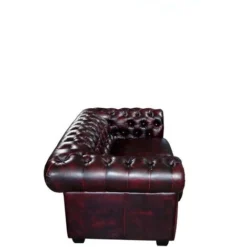 Divano Chesterfield A 2 Posti 100% Pelle Di Bufalo Cherry - BRENTON -Negozio al dettaglio VIDAXL || HOMCOM || Songmics 60474860 5
