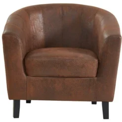 Poltrona Cabriolet In Microfibra Invecchiata Marrone - CRISTOBAL II 7 Poltrona Cabriolet In Microfibra Invecchiata Marrone - CRISTOBAL II -Negozio al dettaglio VIDAXL || HOMCOM || Songmics 61257243 3