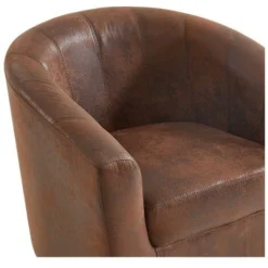 Poltrona Cabriolet In Microfibra Invecchiata Marrone - CRISTOBAL II 8 Poltrona Cabriolet In Microfibra Invecchiata Marrone - CRISTOBAL II -Negozio al dettaglio VIDAXL || HOMCOM || Songmics 61257243 4