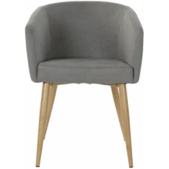 Poltrona DKD Home Decor 54 X 63 X 80 Cm Grigio Metallo Marrone Chiaro -Negozio al dettaglio VIDAXL || HOMCOM || Songmics 61268805 3