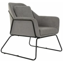 Poltrona DKD Home Decor 75 X 76 X 82 Cm Nero Grigio Metallo