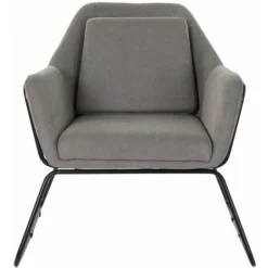 Poltrona DKD Home Decor 75 X 76 X 82 Cm Nero Grigio Metallo -Negozio al dettaglio VIDAXL || HOMCOM || Songmics 61269487 4