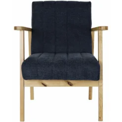 Poltrona DKD Home Decor Azzurro Poliestere Marrone Chiaro Pino (63 X 68 X 81 Cm) -Negozio al dettaglio VIDAXL || HOMCOM || Songmics 61269721 4