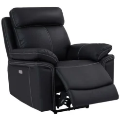 Poltrona Relax Elettrica In Pelle Nero - ISIRIS -Negozio al dettaglio VIDAXL || HOMCOM || Songmics 61501361 3