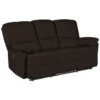 Divano Relax 3 Posti Elettrico In Cuoio Marrone - MARCIS