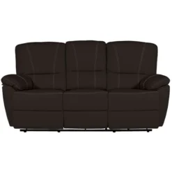 Divano Relax 3 Posti Elettrico In Cuoio Marrone - MARCIS -Negozio al dettaglio VIDAXL || HOMCOM || Songmics 61561949 5