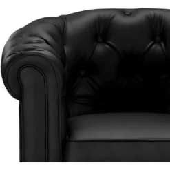 Divano 3 Posti E 2 Poltrone CHESTERFIELD In Similpelle Bianco -Negozio al dettaglio VIDAXL || HOMCOM || Songmics 61562033 4