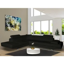 Divano Angolare XL In Similpelle Nero - Angolo A Sinistra - ROMAIN -Negozio al dettaglio VIDAXL || HOMCOM || Songmics 61582500 4