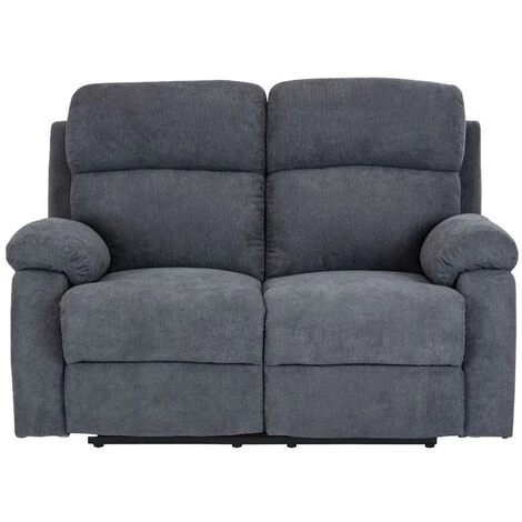 Divano Relax 2 Posti In Tessuto Antracite TOLZANO 2 Divano Relax 2 Posti In Tessuto Antracite TOLZANO - immagine 2