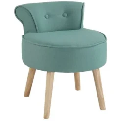 Poltrona Crapaud In Tessuto Verde Acqua - SAVEA