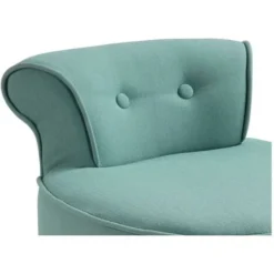 Poltrona Crapaud In Tessuto Verde Acqua - SAVEA -Negozio al dettaglio VIDAXL || HOMCOM || Songmics 62070940 3 1