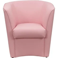 Poltrona A POZZETTO Ecopelle, Made In Italy Colore Rosa