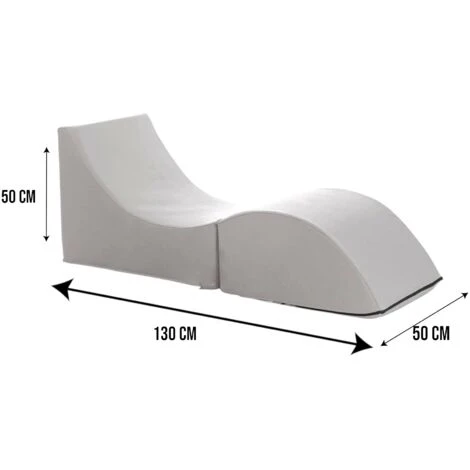 Talamo Italia Letto Pieghevole Andreina, Pouf Trasformabile In Letto Singolo, 100% Made In Italy, Pouf Trasformabile In Una Chaise Longue In Ecopelle, Cm 130x50h50, Bianco 3 Talamo Italia Letto Pieghevole Andreina, Pouf Trasformabile In Letto Singolo, 100% Made In Italy, Pouf Trasformabile In Una Chaise Longue In Ecopelle, Cm 130x50h50, Bianco - immagine 3