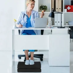 Poggiapiedi Da Ufficio, Con 2 Poggiapiedi Antiscivolo A Doppio Strato Regolabili Opzionali, Per Ufficio, Soggiorno Di Casa, Sgabelli Da Ufficio, Migliorare La Postura, Gambe E Ginocchia, Nero -Negozio al dettaglio VIDAXL || HOMCOM || Songmics 63846437 5