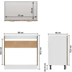 Mobile Sottolavello Rovere Fumo 80x46x81,5 Cm Legno Multistrato VidaXL -Negozio al dettaglio VIDAXL || HOMCOM || Songmics 64153769 3