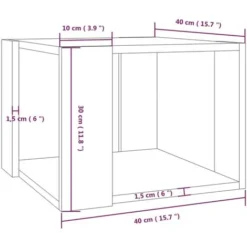 Tavolino Salotto Rovere Marrone 40x40x30cm Legno Ingegnerizzato VidaXL -Negozio al dettaglio VIDAXL || HOMCOM || Songmics 64162865 3