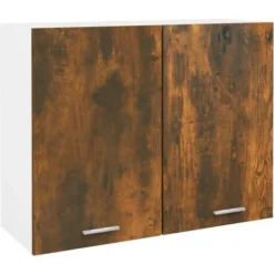Mobile Pensile Rovere Fumo 80x31x60 Cm In Legno Multistrato VidaXL