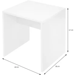 Sgabello Bianco Sedia Per Trucco Sediolino In Legno 40 X 36 X 41 Cm -Negozio al dettaglio VIDAXL || HOMCOM || Songmics 65600923 4
