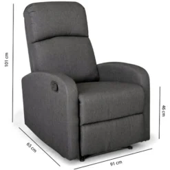 POLTRONA RELAX SPIKE A FUME' TESS. MAN. -Negozio al dettaglio VIDAXL || HOMCOM || Songmics 65680895 4