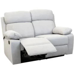 Divano Con Recliner Annika 2 Posti Tessuto Grigio, 145x93x101 Cm -Negozio al dettaglio VIDAXL || HOMCOM || Songmics 66195917 3