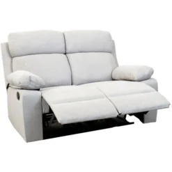 Divano Con Recliner Annika 2 Posti Tessuto Grigio, 145x93x101 Cm -Negozio al dettaglio VIDAXL || HOMCOM || Songmics 66195917 4