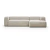 Kave Home - Divano Blok 3 Posti Chaise Longue Destra Beige 300 Cm