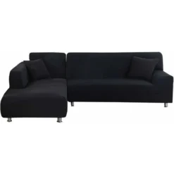 RHAFAYRE Copridivano Elasticizzato Copridivano Angolare Copridivano In Poliestere Copridivano Elasticizzato A Forma Di L + 2 Pezzi Fodere Per Cuscini(Ⅲ)