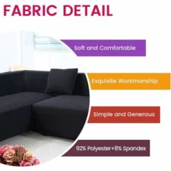 RHAFAYRE Copridivano Elasticizzato Copridivano Angolare Copridivano In Poliestere Copridivano Elasticizzato A Forma Di L + 2 Pezzi Fodere Per Cuscini(Ⅲ) -Negozio al dettaglio VIDAXL || HOMCOM || Songmics 68009050 4