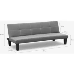 Divano Letto Pronto Letto 3 Posti In Similpelle Economico Topazio Colore: Rosso -Negozio al dettaglio VIDAXL || HOMCOM || Songmics 6845601 5