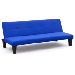 Divano Letto 2 Posti Microfibra Con Piedini Onice Per Casa E Sale D'attesa Pronto Letto Colore: Blu -Negozio al dettaglio VIDAXL || HOMCOM || Songmics 6845610 4