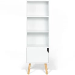 Libreria E Scaffale In Legno Scandinavo, Bianco EMMIE 9 Libreria E Scaffale In Legno Scandinavo, Bianco EMMIE -Negozio al dettaglio VIDAXL || HOMCOM || Songmics 68671024 5
