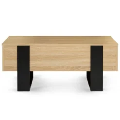 Tavolino PHOENIX In Legno E Nero -Negozio al dettaglio VIDAXL || HOMCOM || Songmics 68671028 3