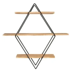 Scaffale A Parete In Metallo LILY A 3 Livelli Dal Design Industriale -Negozio al dettaglio VIDAXL || HOMCOM || Songmics 68671030 3