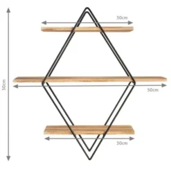 Scaffale A Parete In Metallo LILY A 3 Livelli Dal Design Industriale -Negozio al dettaglio VIDAXL || HOMCOM || Songmics 68671030 5