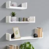 Set Di 3 Mensole Da Parete Bianche 60/45/30cm