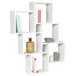 Scaffale A Parete LUCAS Bianco -Negozio al dettaglio VIDAXL || HOMCOM || Songmics 68671037 3