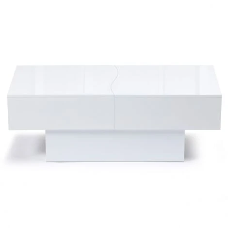 Tavolino Scorrevole MARTA Legno Bianco 3 Tavolino Scorrevole MARTA Legno Bianco - immagine 3