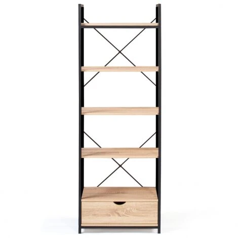 Scaffale A 5 Livelli Con Cassetto DETROIT Design Industriale 3 Scaffale A 5 Livelli Con Cassetto DETROIT Design Industriale - immagine 3