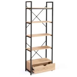 Scaffale A 5 Livelli Con Cassetto DETROIT Design Industriale 8 Scaffale A 5 Livelli Con Cassetto DETROIT Design Industriale -Negozio al dettaglio VIDAXL || HOMCOM || Songmics 68671147 4