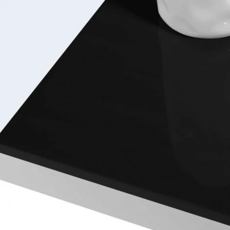 Tavolino Contemporaneo GEORGIA Con Piano In Legno Bianco E Nero 4 Tavolino Contemporaneo GEORGIA Con Piano In Legno Bianco E Nero - immagine 4